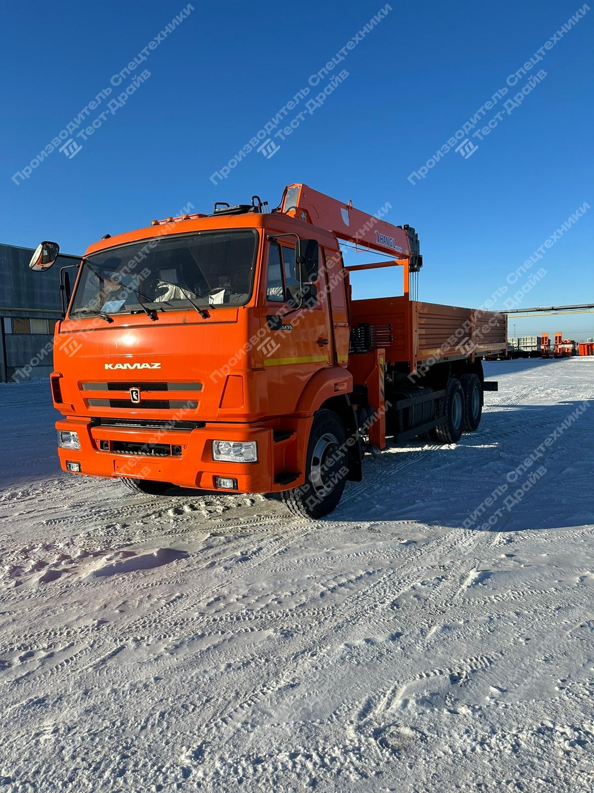 Бортовой КамАЗ 65115 6x4 с КМУ Hangil HGC 756 Фото №2