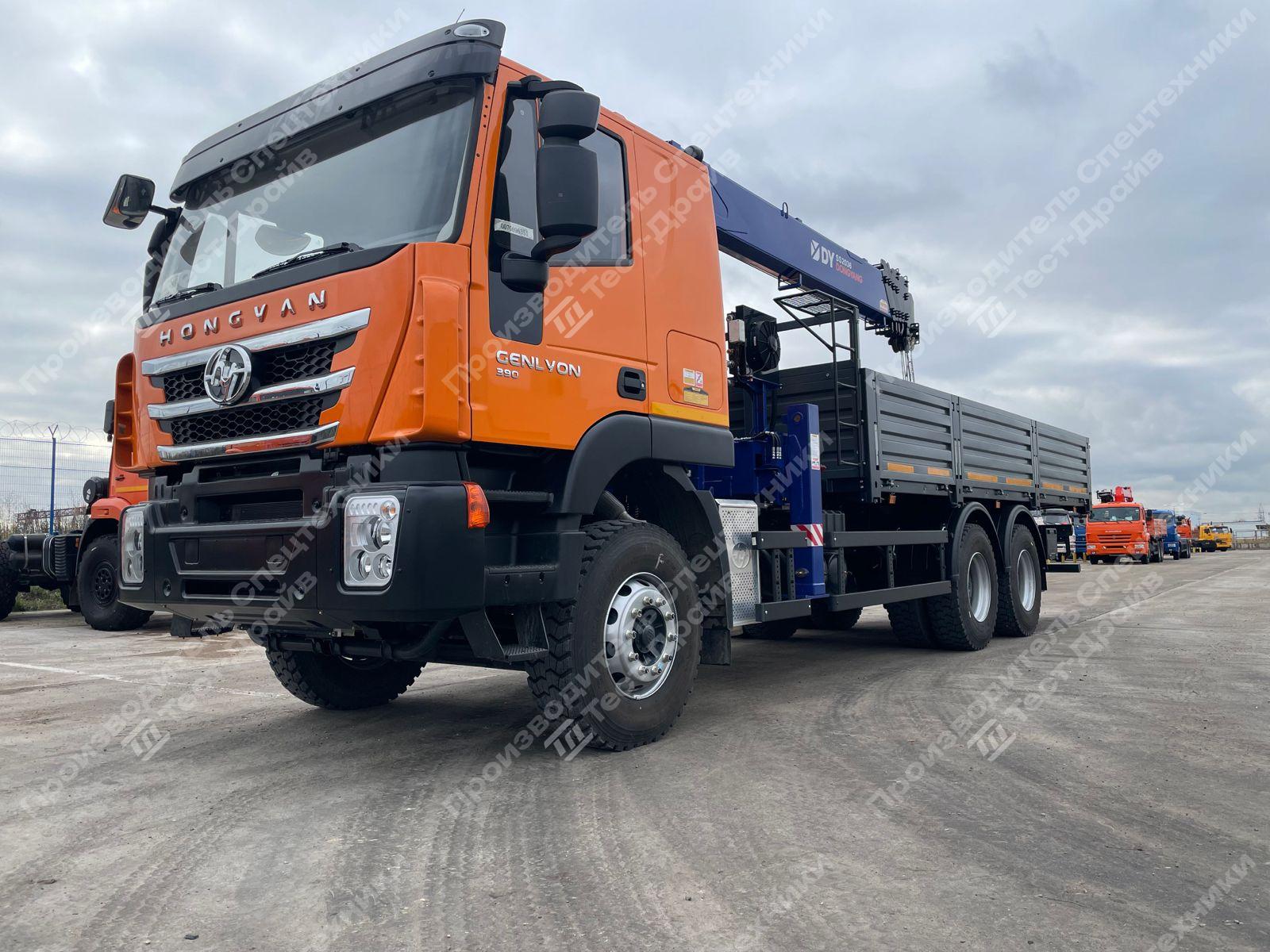 Бортовой IVECO-HONGYAN GENLYON 6x4 с КМУ DongYang SS2036 Фото №2