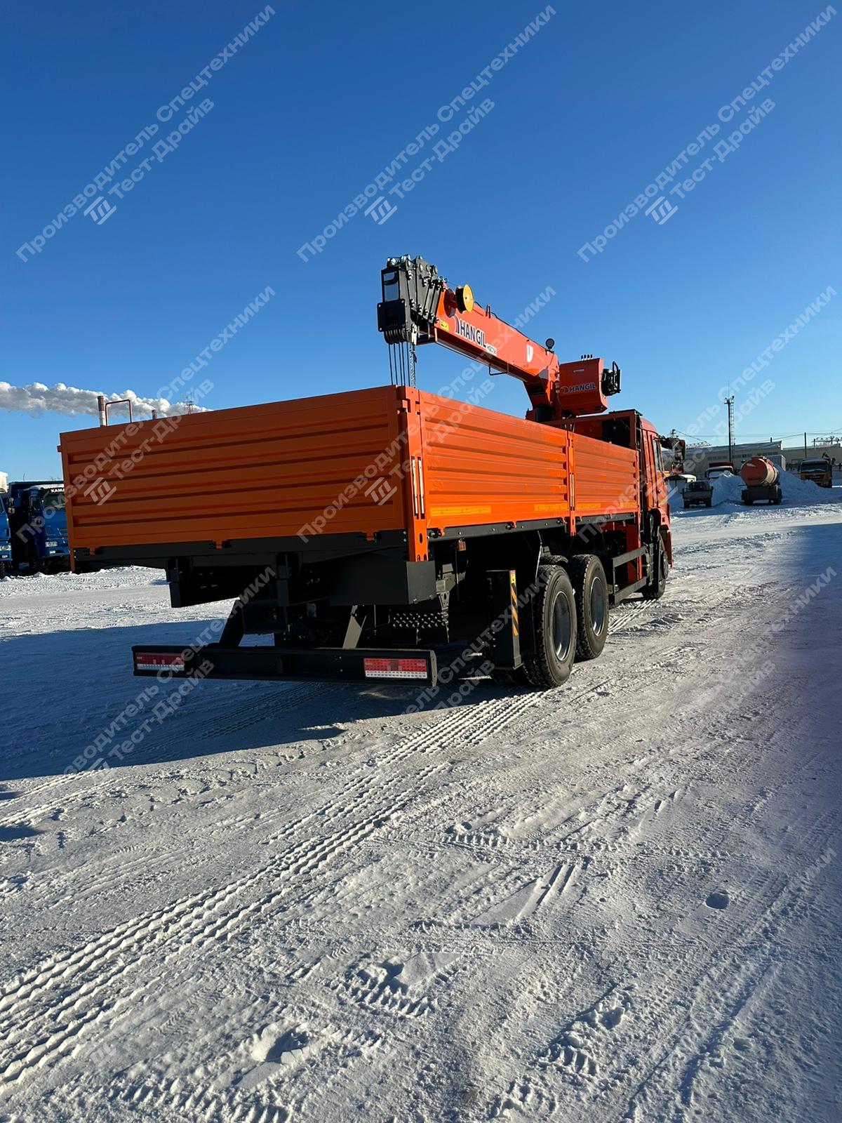 Бортовой КамАЗ 65115 6x4 с КМУ Hangil HGC 756 Фото №5