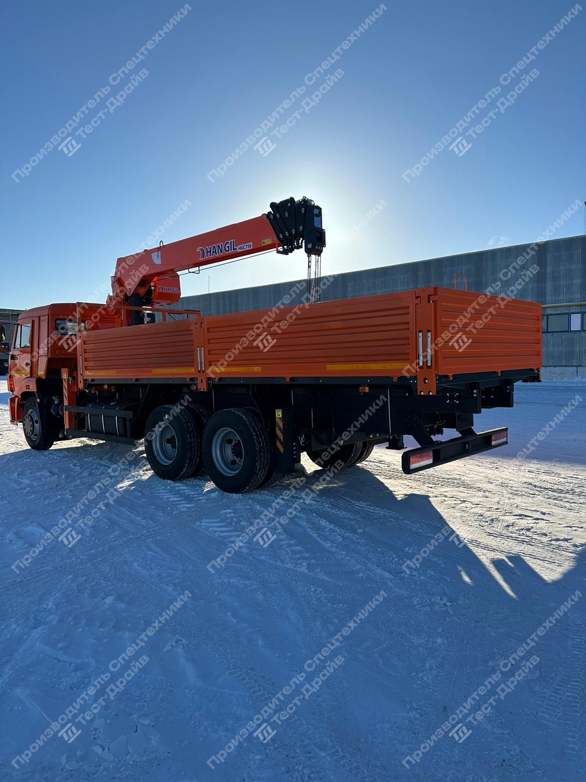 Бортовой КамАЗ 65115 6x4 с КМУ Hangil HGC 756 Фото №6