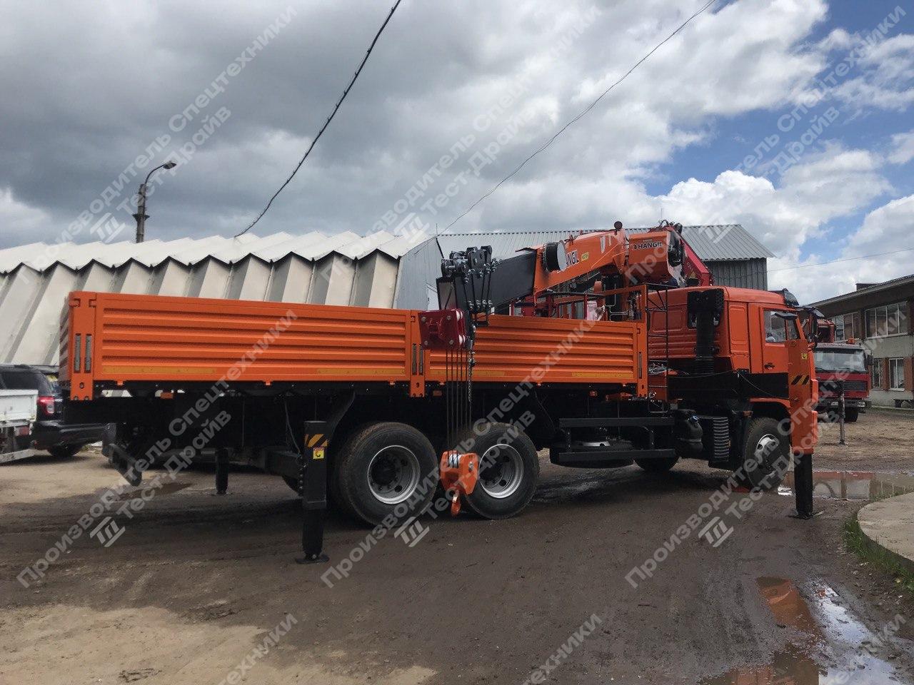 Бортовой КамАЗ 65115 6x4 с КМУ Hangil HGC 976 Фото №3
