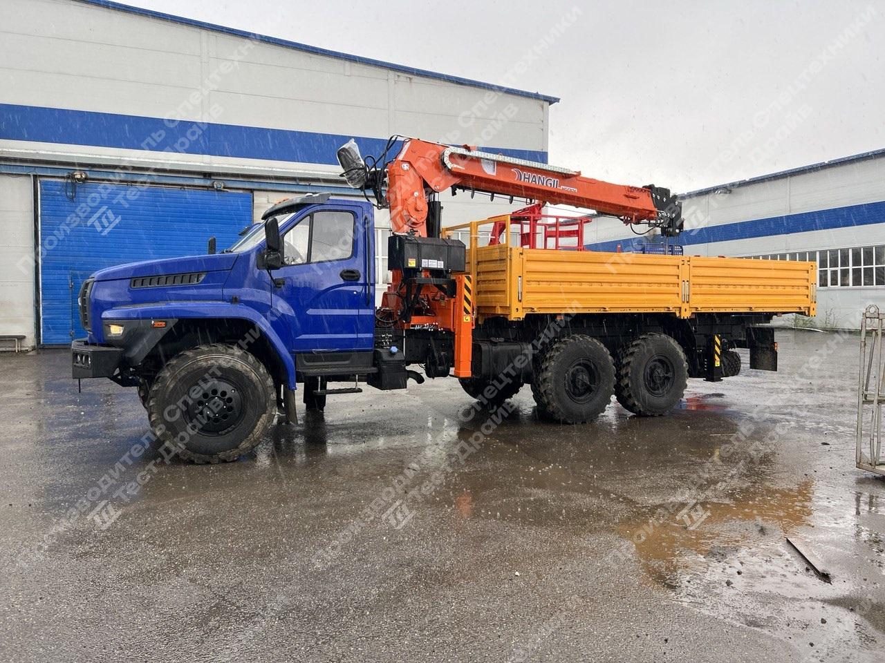 Бортовой Урал NEXT 4320-72 6x6 с буровой установкой и КМУ Hangil 976 Фото №2