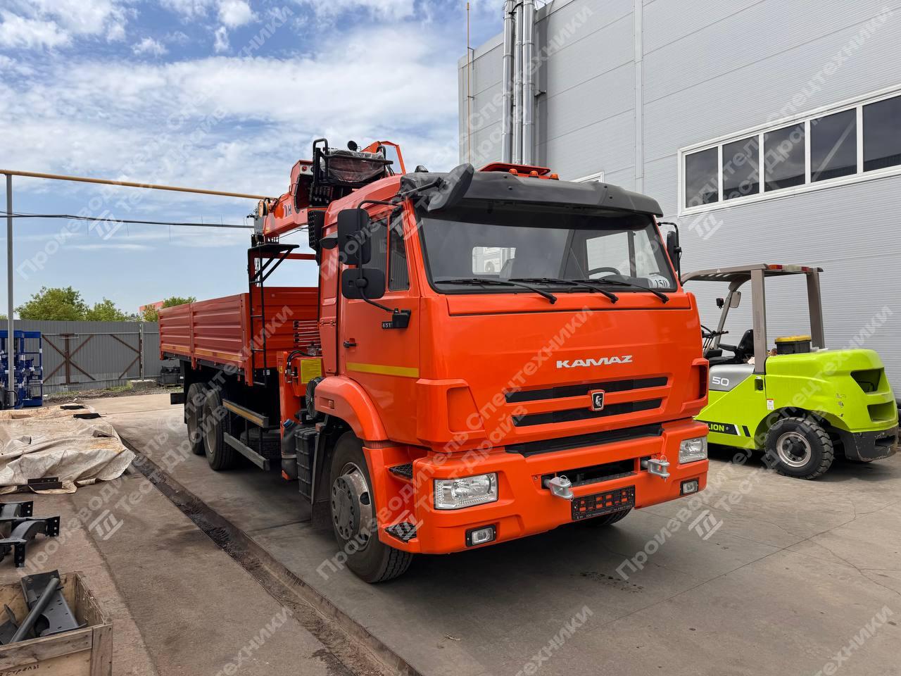 Бортовой КамАЗ 65115 6x4 с КМУ Hangil HGC 756 Фото №2