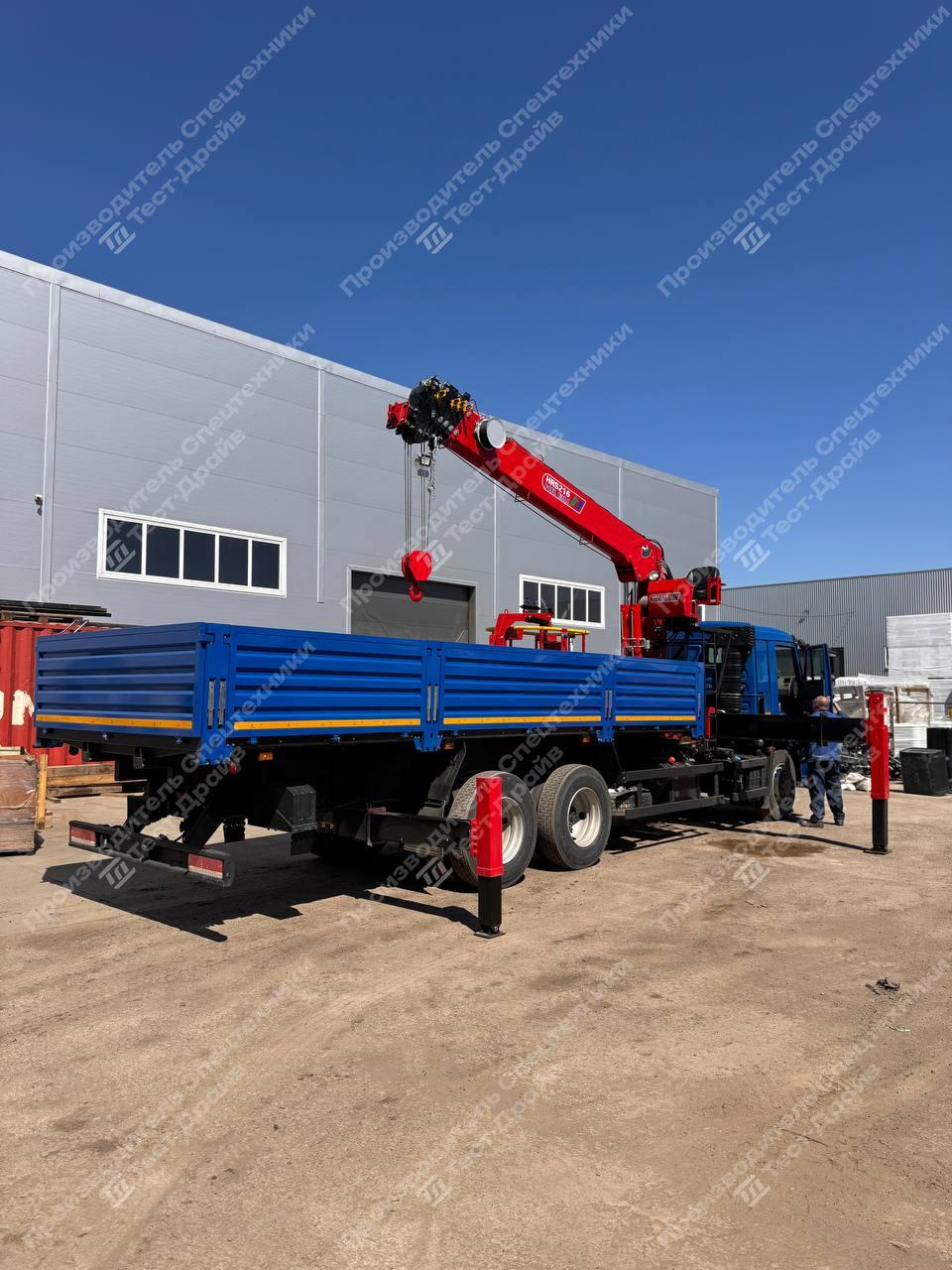 Бортовой КамАЗ 65117 6x4 с КМУ Hor Yong HRS 206 Фото №2