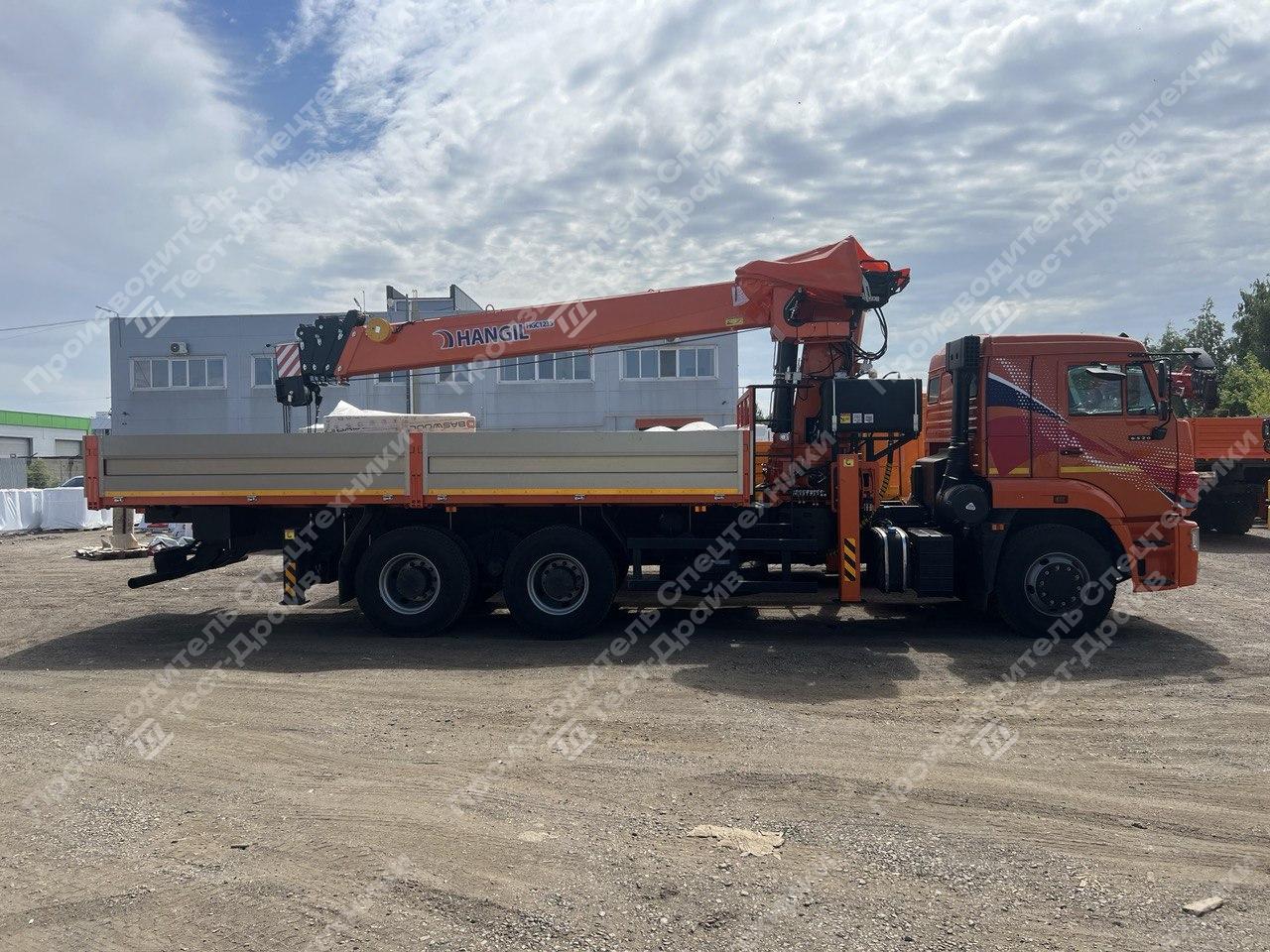 Бортовой КамАЗ 6520 6x4 с КМУ Hangil HGC 1235 Фото №3