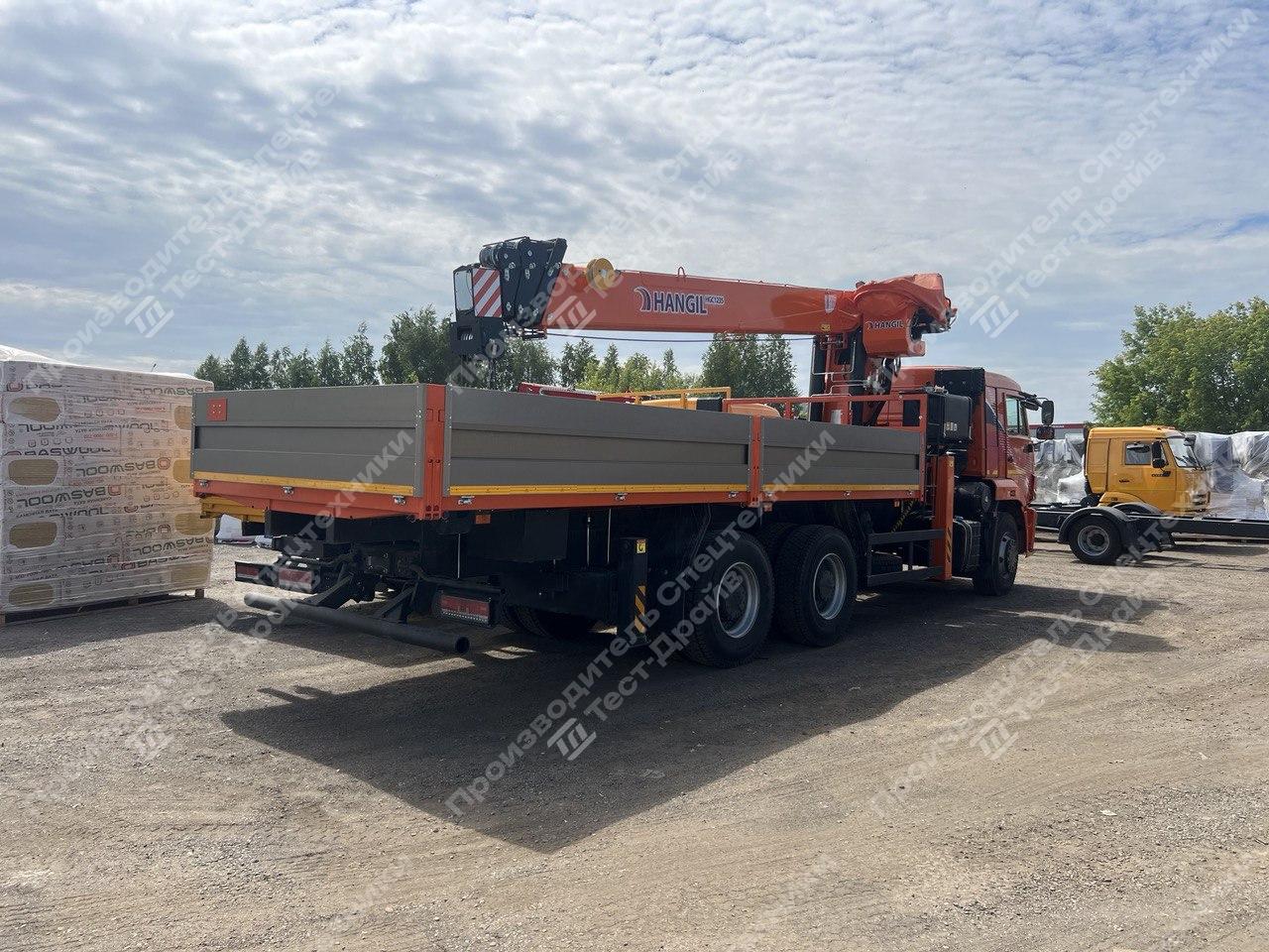 Бортовой КамАЗ 6520 6x4 с КМУ Hangil HGC 1235 Фото №4