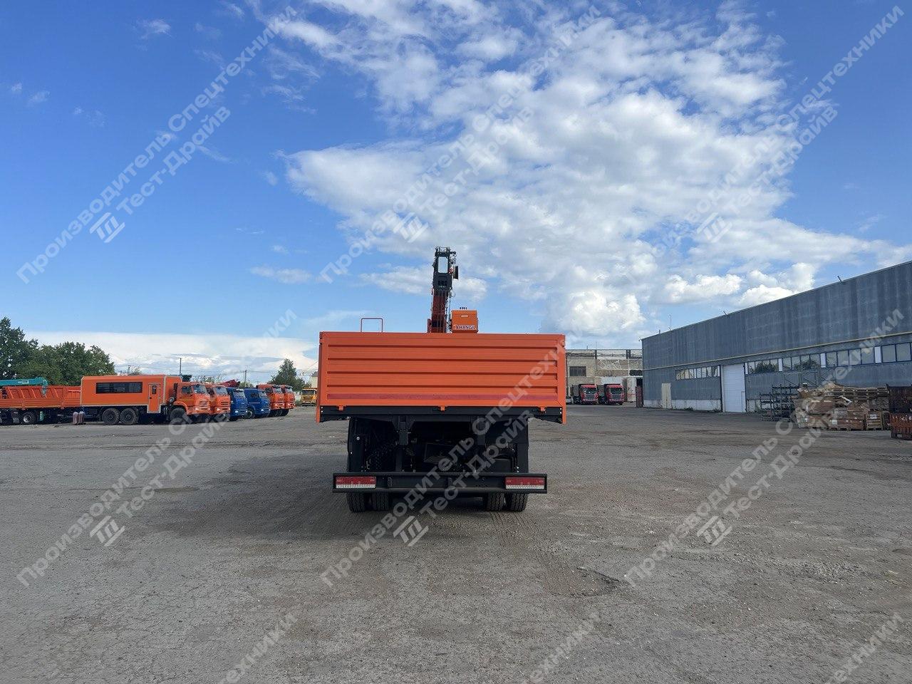 Бортовой КамАЗ 65115 6x6 с КМУ Hangil 756 Фото №9