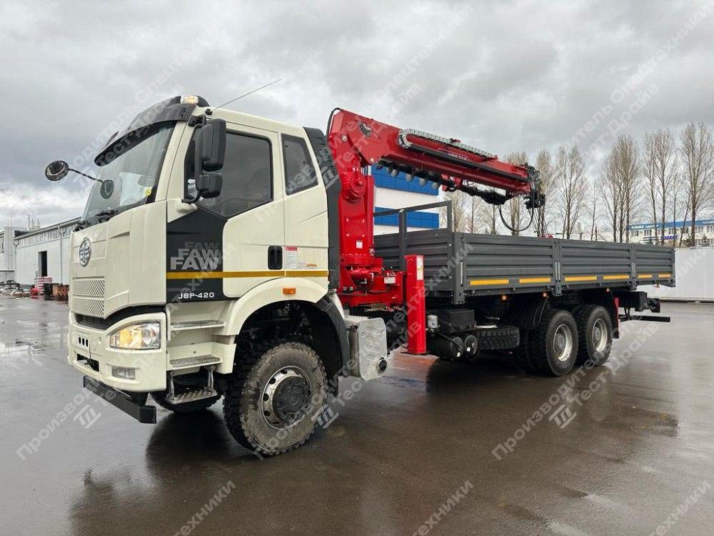 Бортовой FAW CA3250 6x4 с КМУ HORYONG HRS 216 Фото №2
