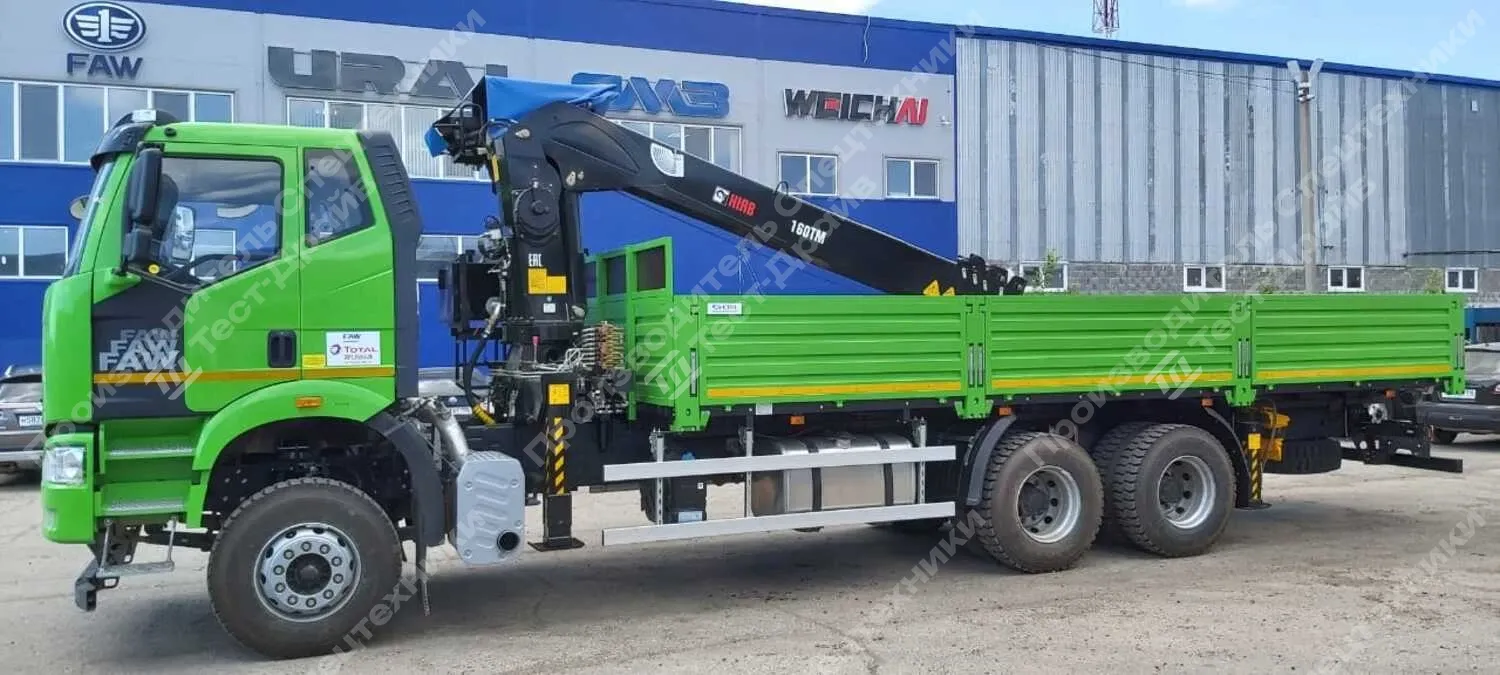 Бортовой FAW CA3250 6x4 с КМУ HIAB 160TM-6 Фото №2