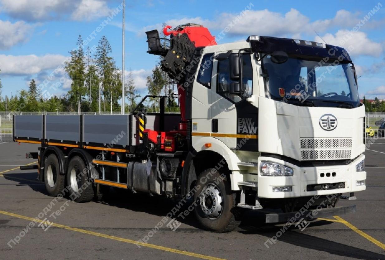 Бортовой FAW CA3250 6x4 с ГМУ SunHunk K238 Фото №5
