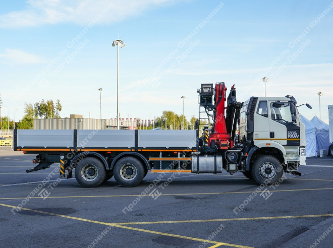 Бортовой FAW CA3250 6x4 с ГМУ SunHunk K238 Фото №4
