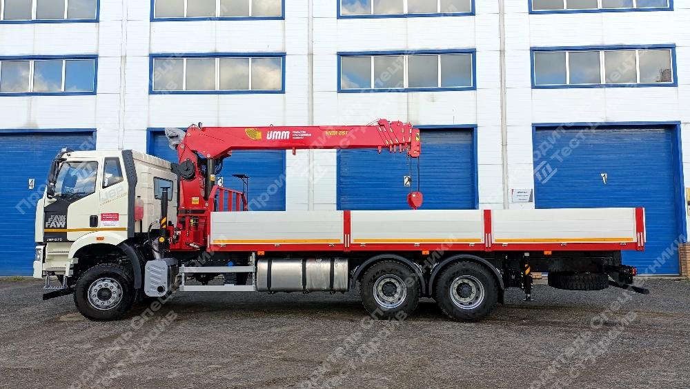 Бортовой FAW CA3250 6x4 с КМУ УММ 806T Фото №2