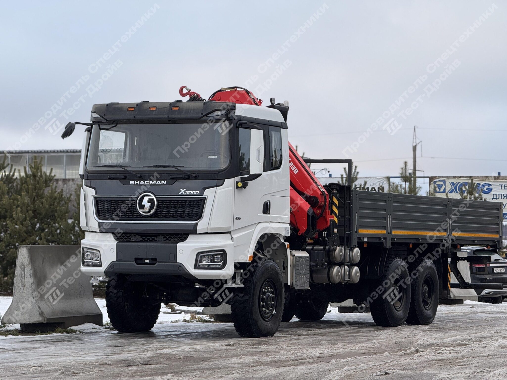 Бортовой Shacman X3000 6x6 с ГМУ SunHunk K-238-6 Фото №4