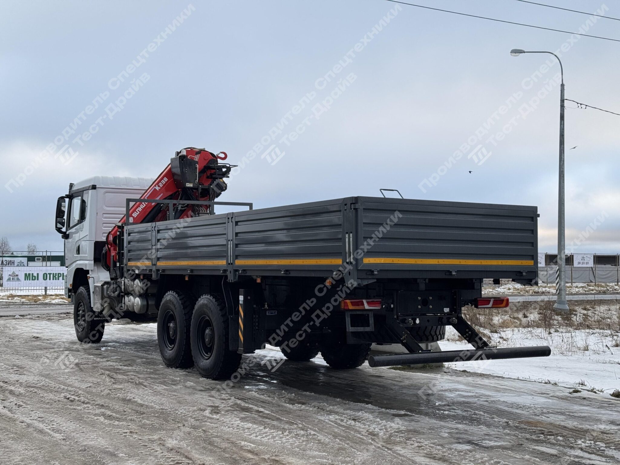 Бортовой Shacman X3000 6x6 с ГМУ SunHunk K-238-6 Фото №14