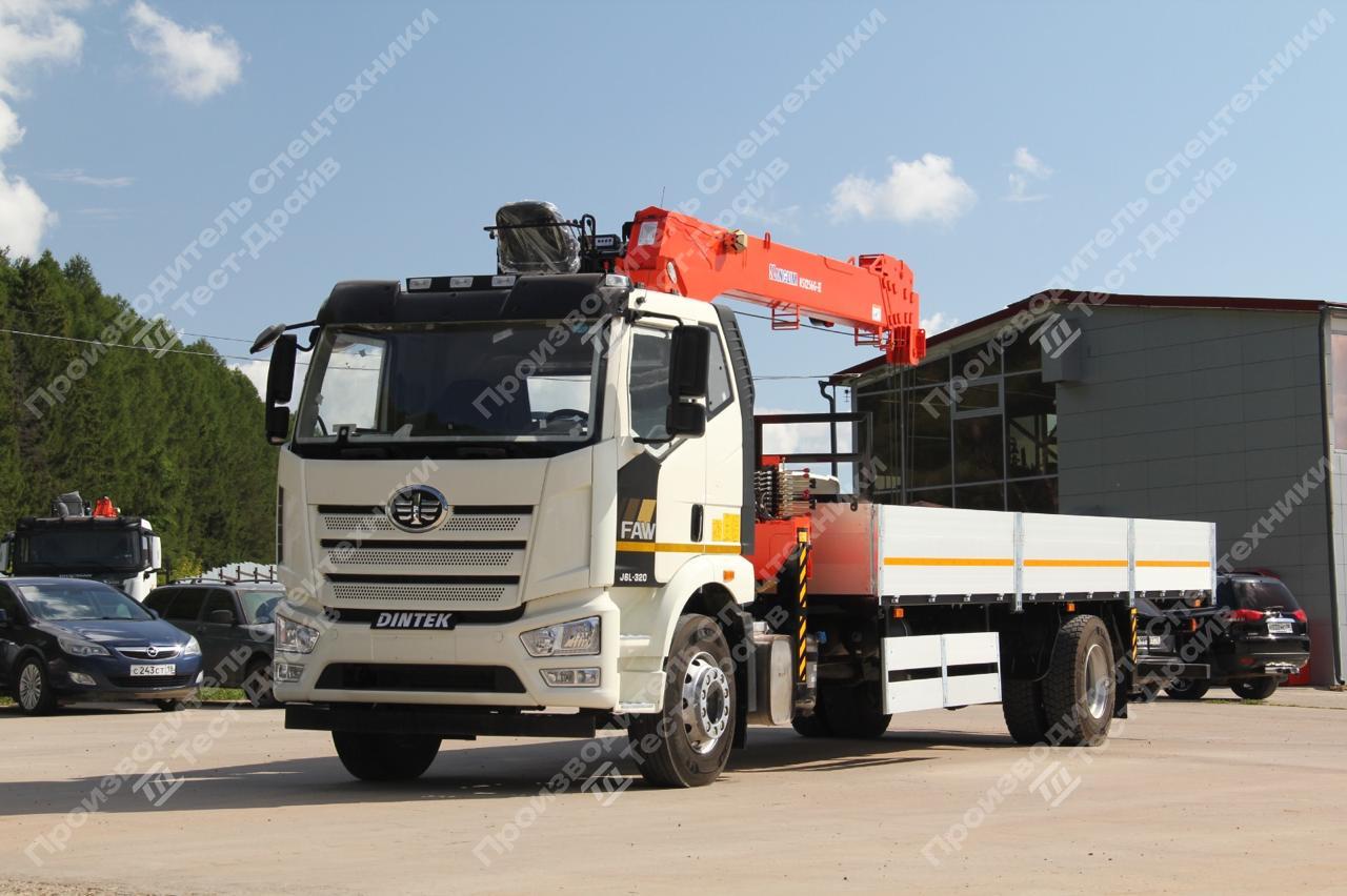 Бортовой FAW J6L 4x2 с КМУ Kanglim 1256 II Фото №4