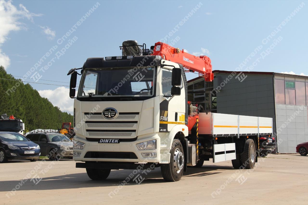 Бортовой FAW J6L 4x2 с КМУ Kanglim 1256 II Фото №8