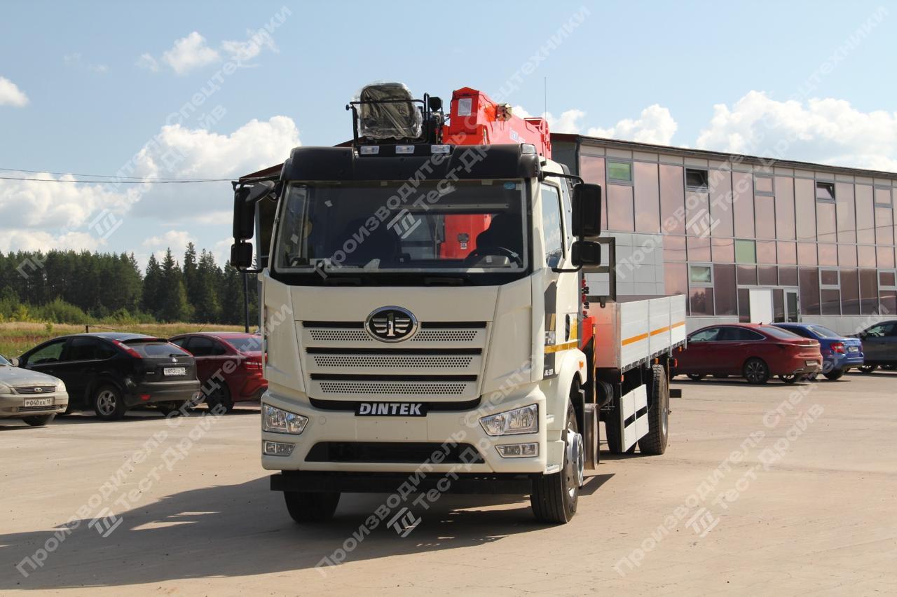 Бортовой FAW J6L 4x2 с КМУ Kanglim 1256 II Фото №5