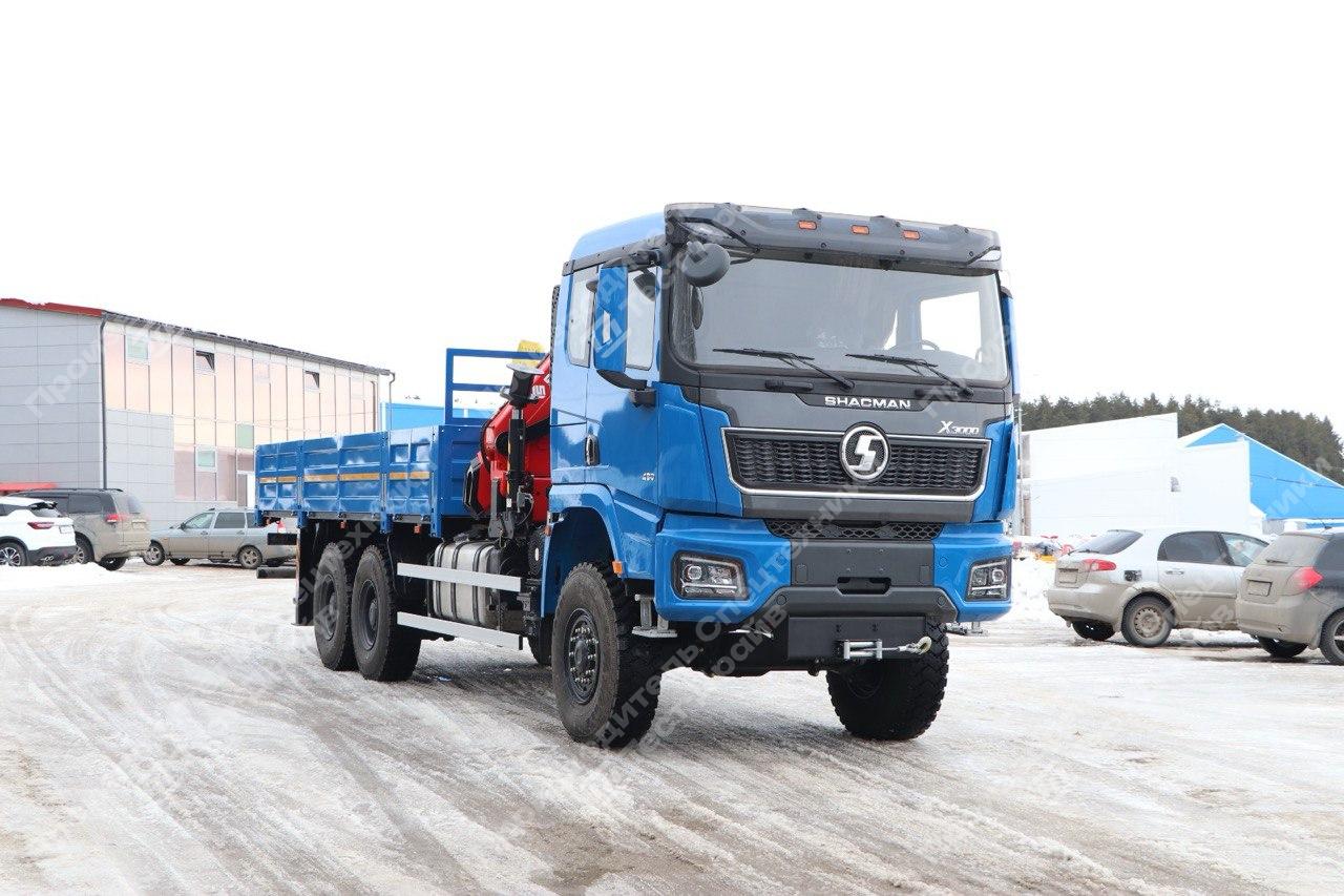 Бортовой Shacman X3000 6x6 с ГМУ SunHunk K-238-6 Фото №2