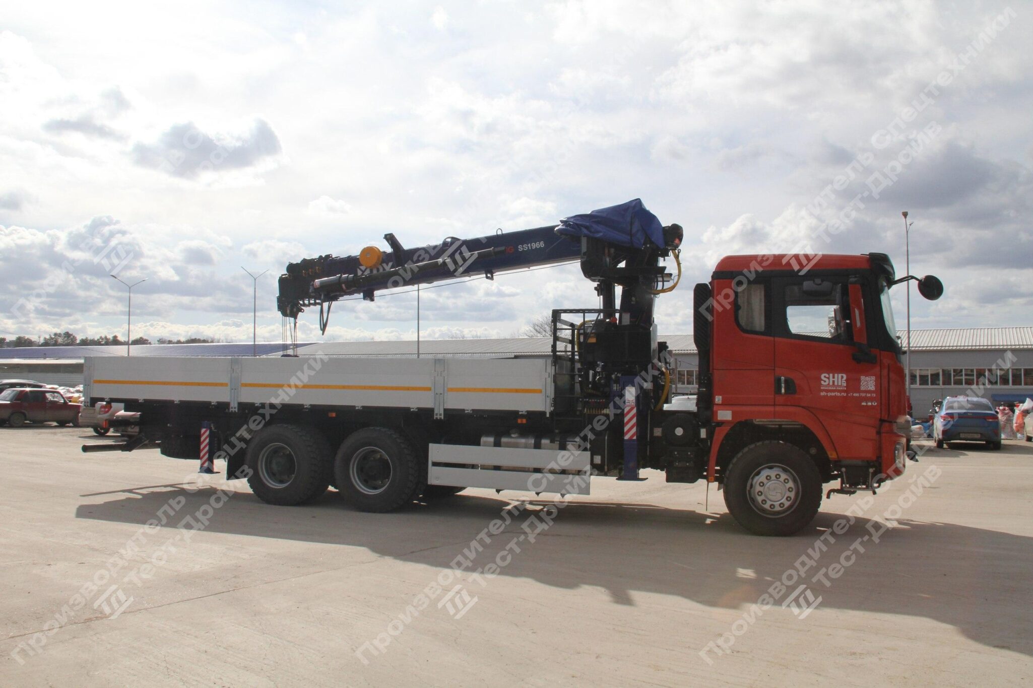 Бортовой Shacman X3000 6x4 с буровым оборудованием и КМУ DongYang SS1966 Фото №3