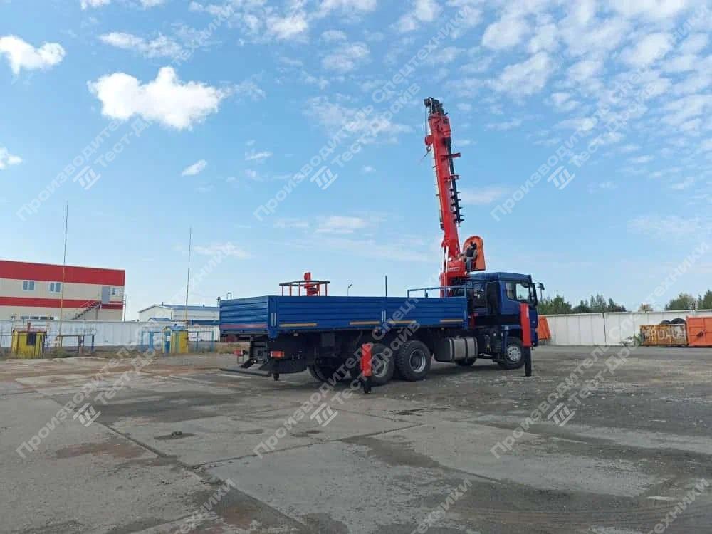 Бортовой Shacman X3000 6x6 c буровой установкой и КМУ Horyong 206 Фото №3