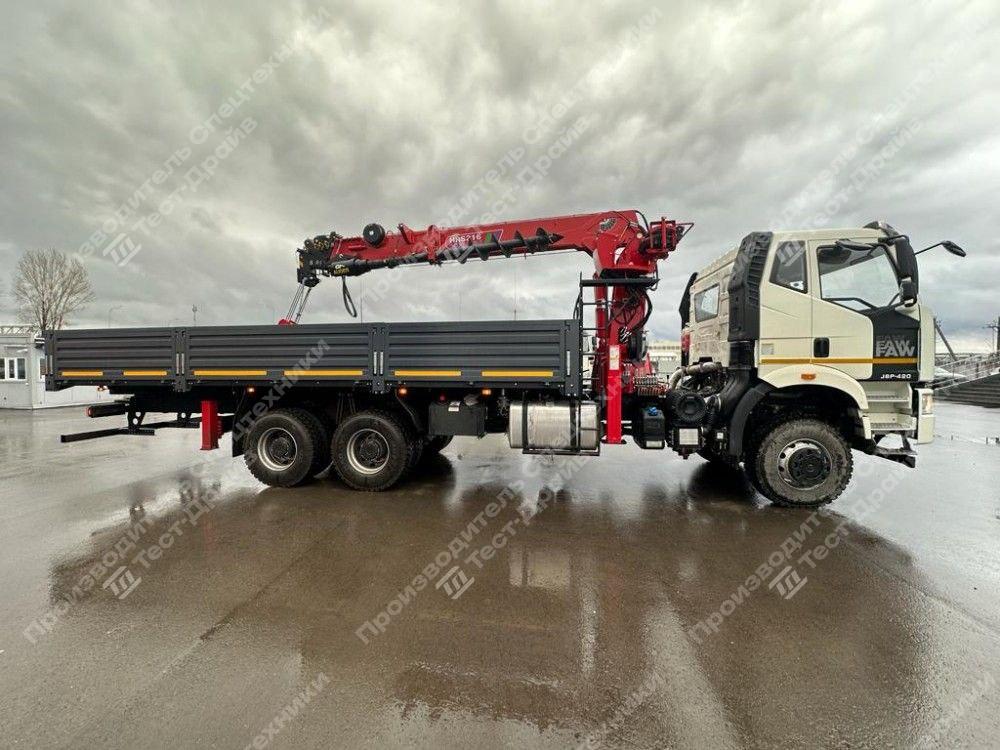 Бортовой FAW CA3250 6x4 с КМУ HORYONG HRS 216 Фото №5