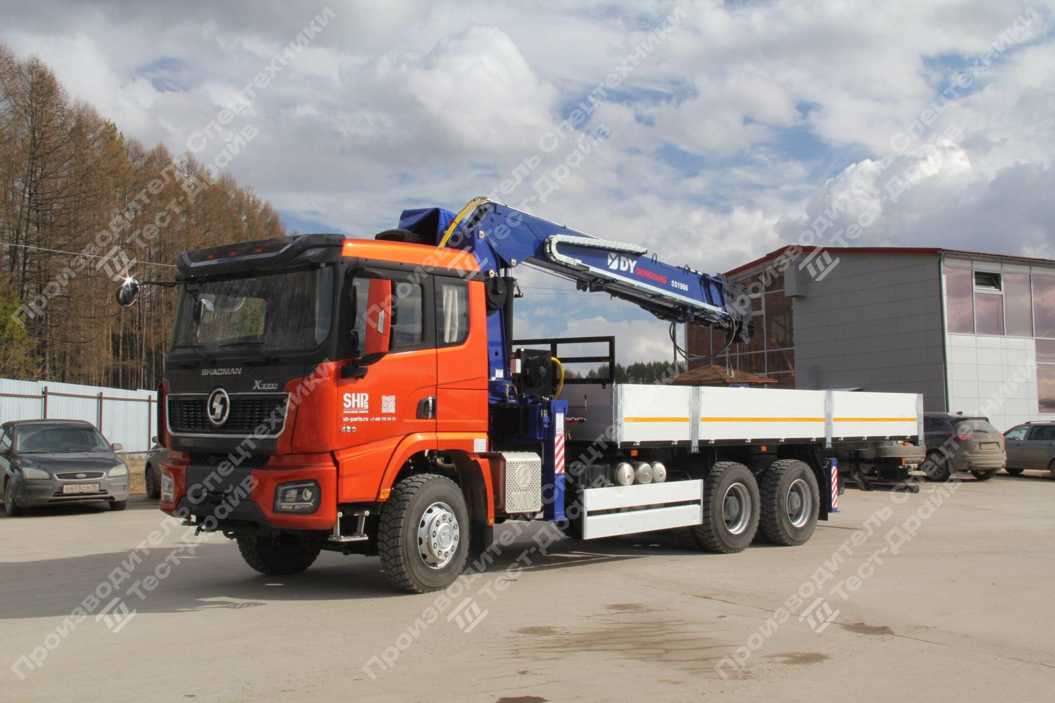 Бортовой Shacman X3000 6x4 с буровым оборудованием и КМУ DongYang SS1966 Фото №6