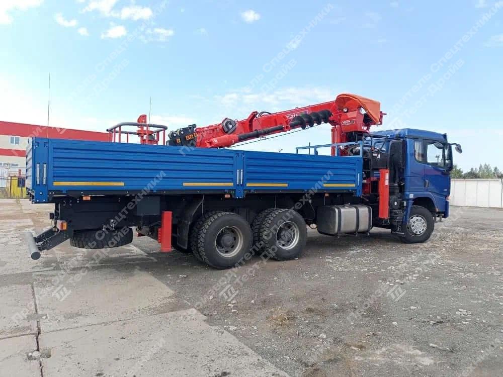 Бортовой Shacman X3000 6x6 c буровой установкой и КМУ Horyong 206 Фото №5