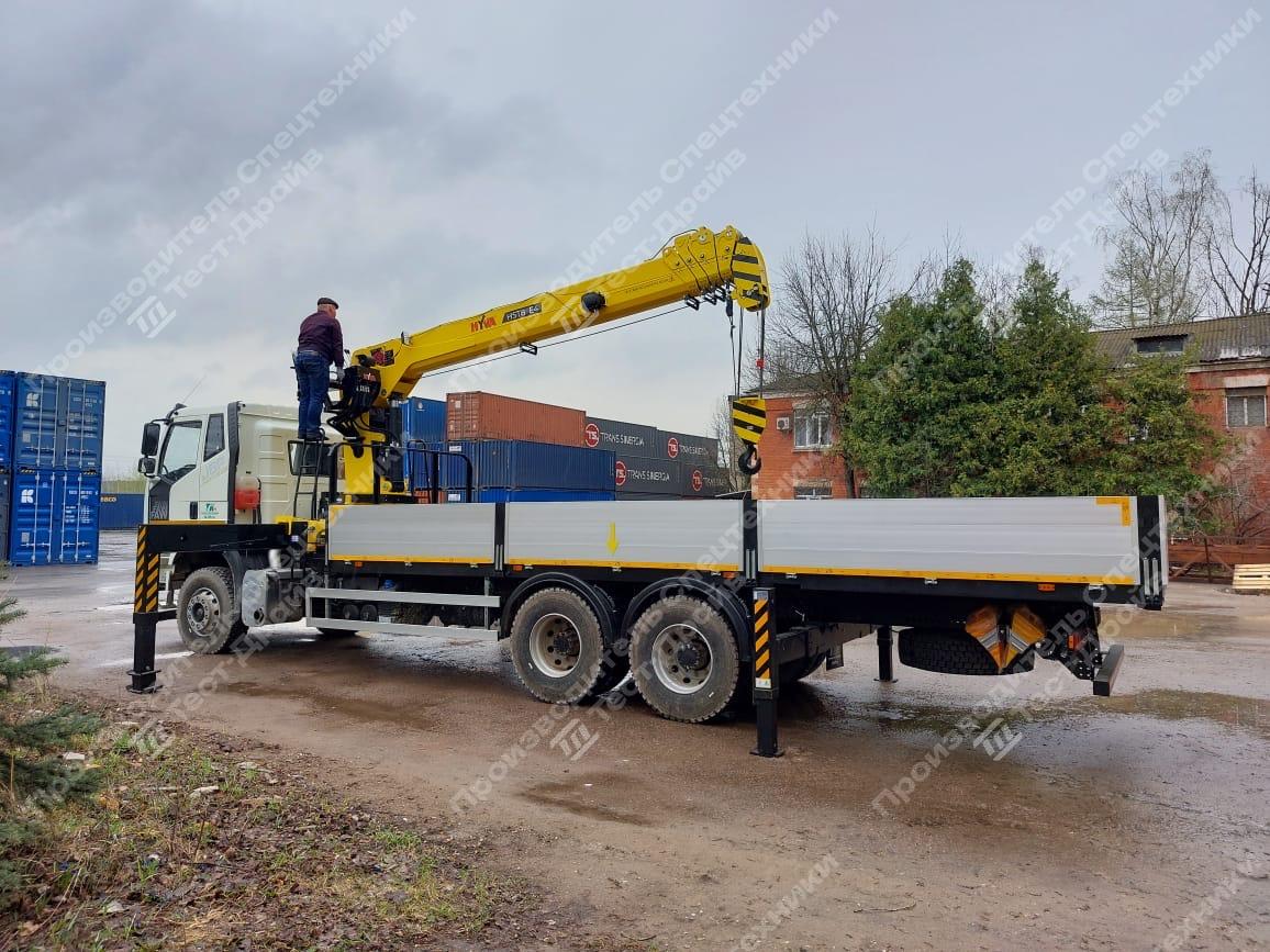 Бортовой FAW CA3250 6x4 с КМУ HYVA HST8E4 Фото №8