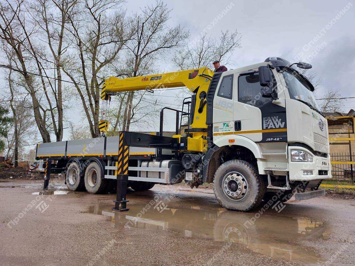 Бортовой FAW CA3250 6x4 с КМУ HYVA HST8E4 Фото №12
