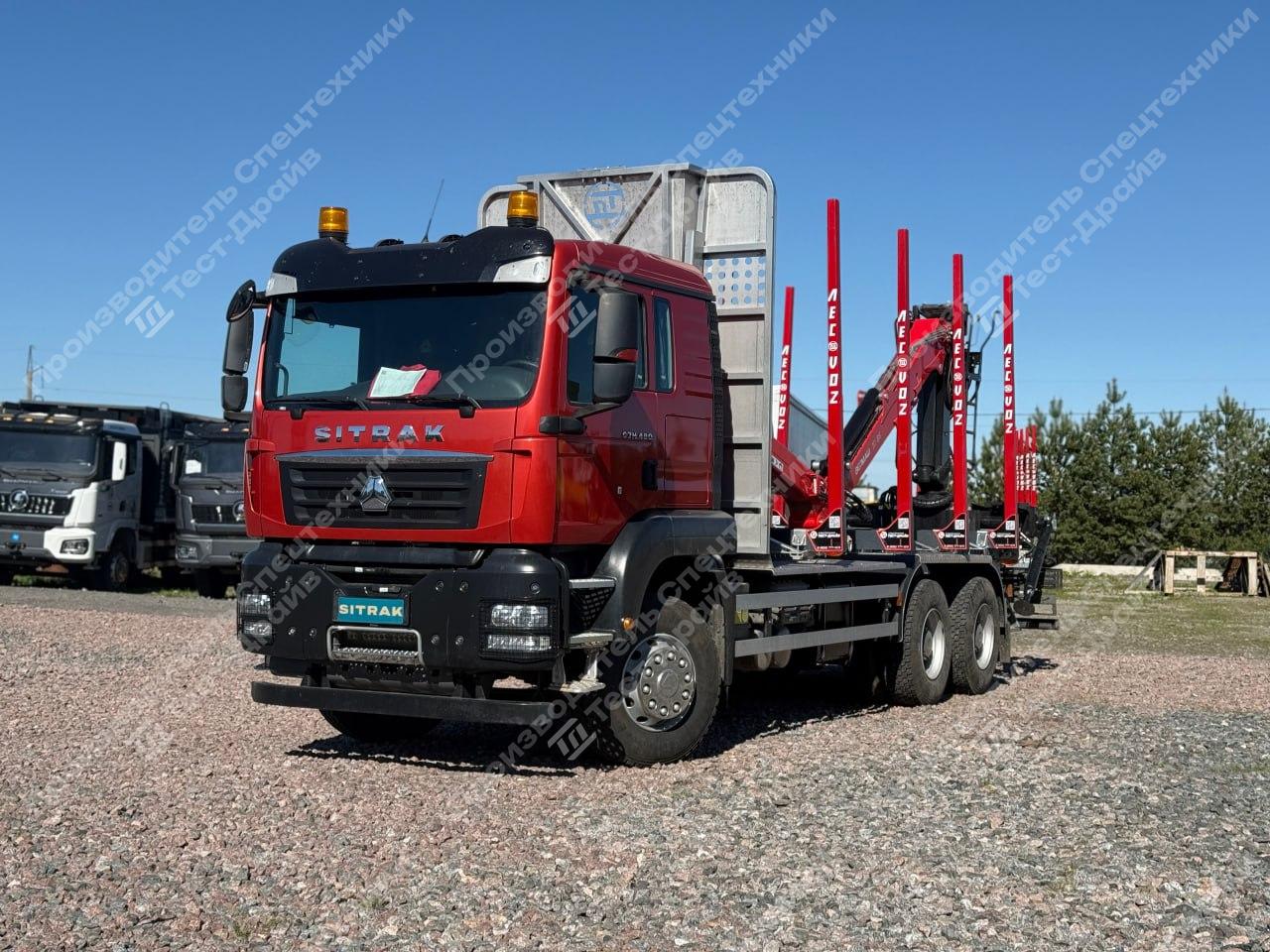 Сортиментовоз SITRAK C7H 6x4 с ГМУ VM10L97 и площадкой ЛЕСОVOZ Фото №3