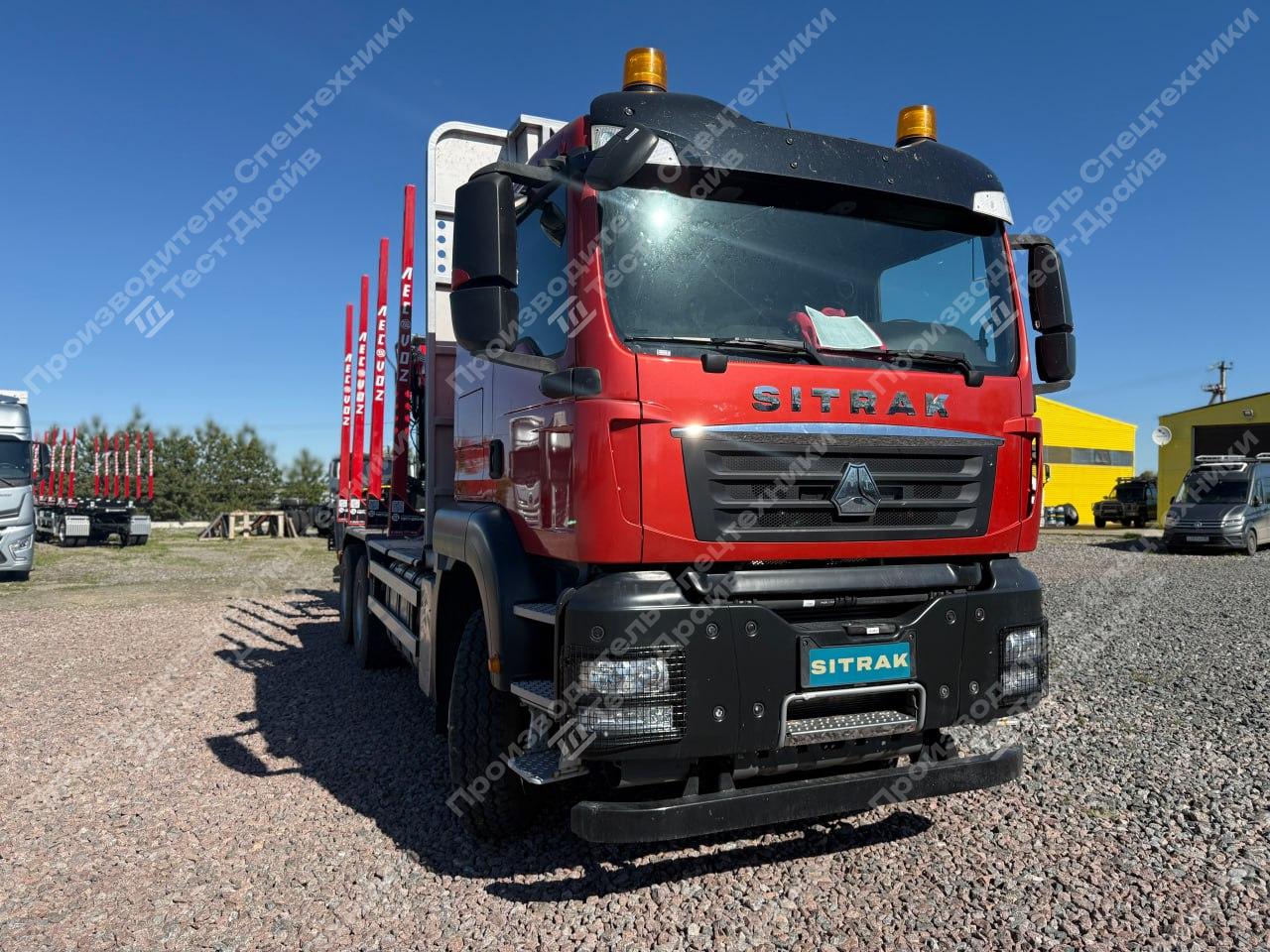 Сортиментовоз SITRAK C7H 6x4 с ГМУ VM10L97 и площадкой ЛЕСОVOZ Фото №6