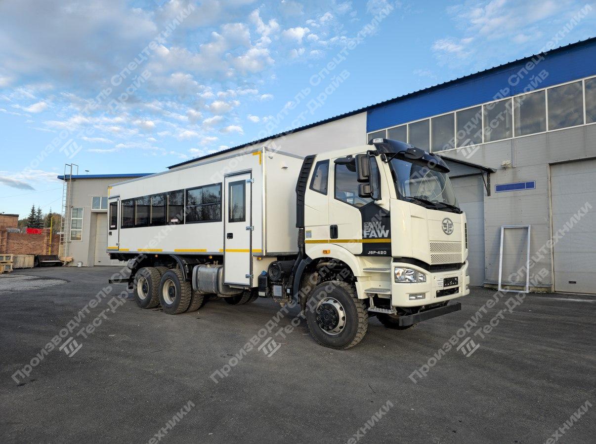 Вахтовый автобус FAW CA3250 6x6 - 28 мест Фото №5