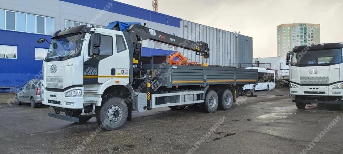 Бортовой FAW CA3250 6x4 с КМУ HIAB 190TM-6 Фото №2