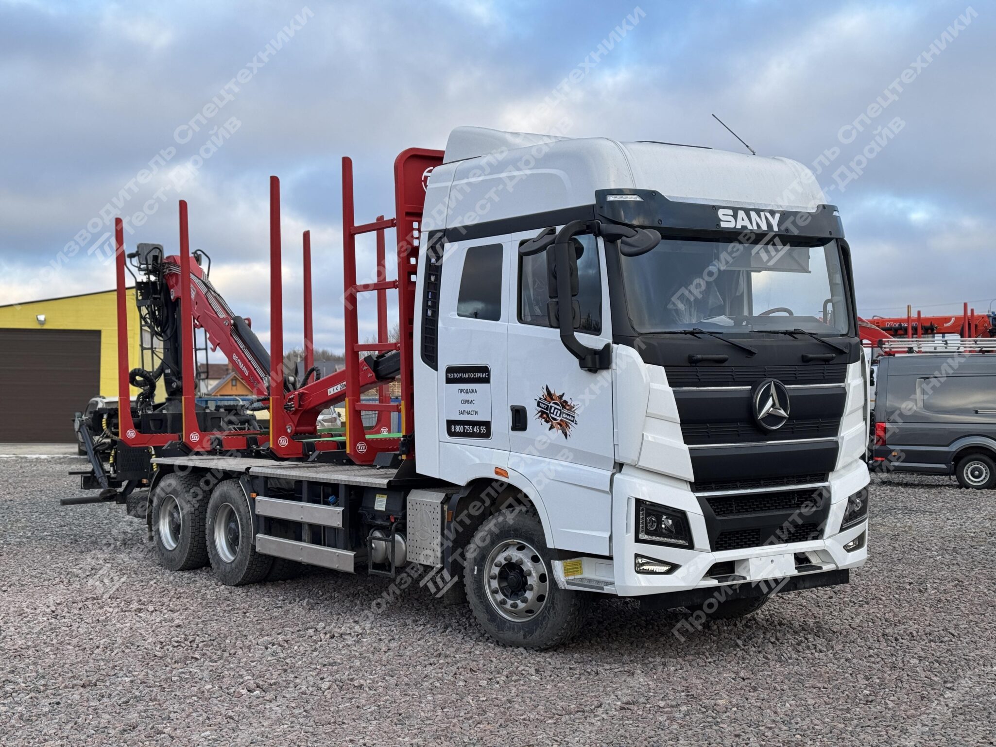 Сортиментовоз Sany 6x4 с ГМУ VM10L86 Фото №22