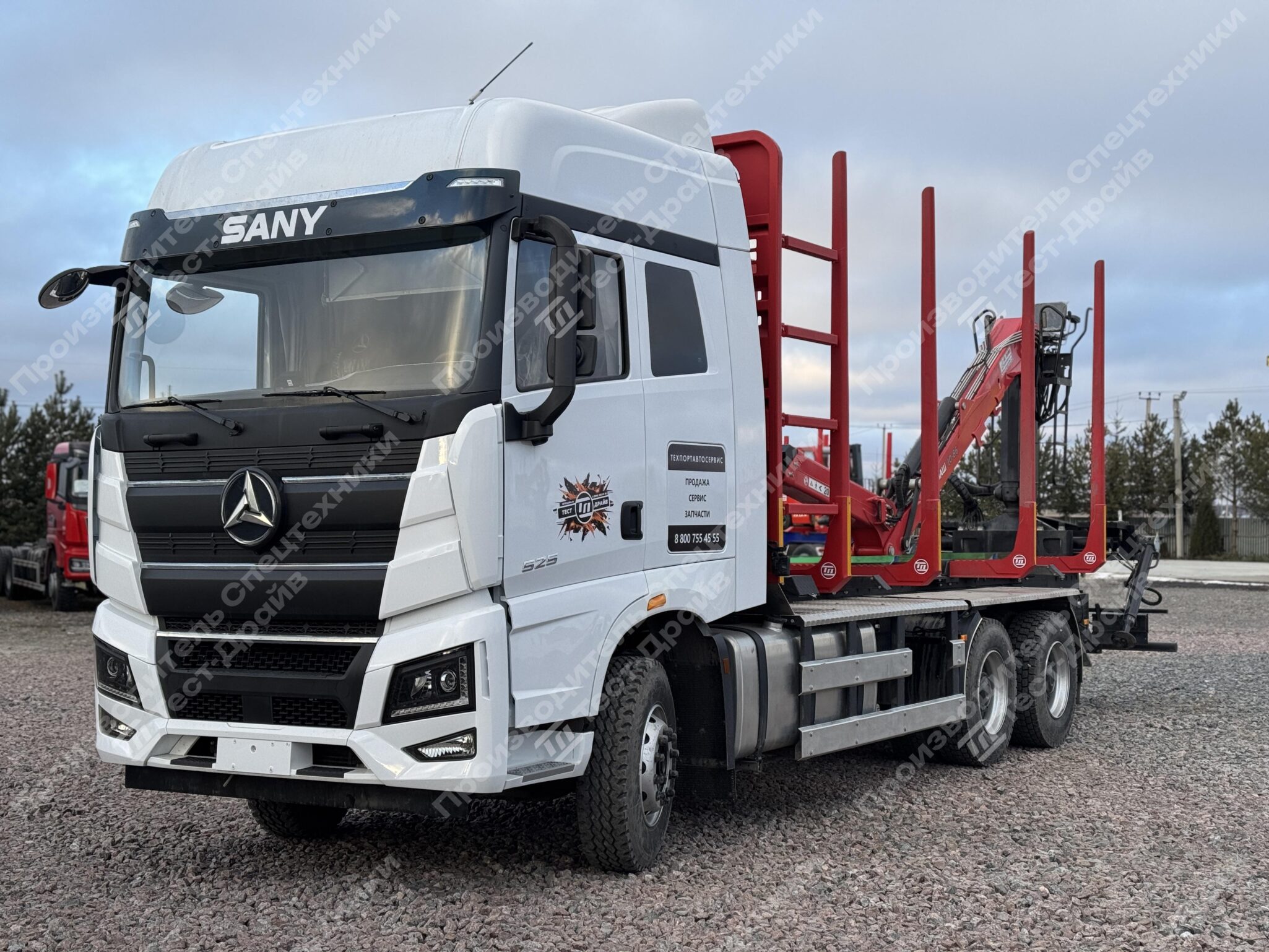 Сортиментовоз Sany 6x4 с ГМУ VM10L86 Фото №13