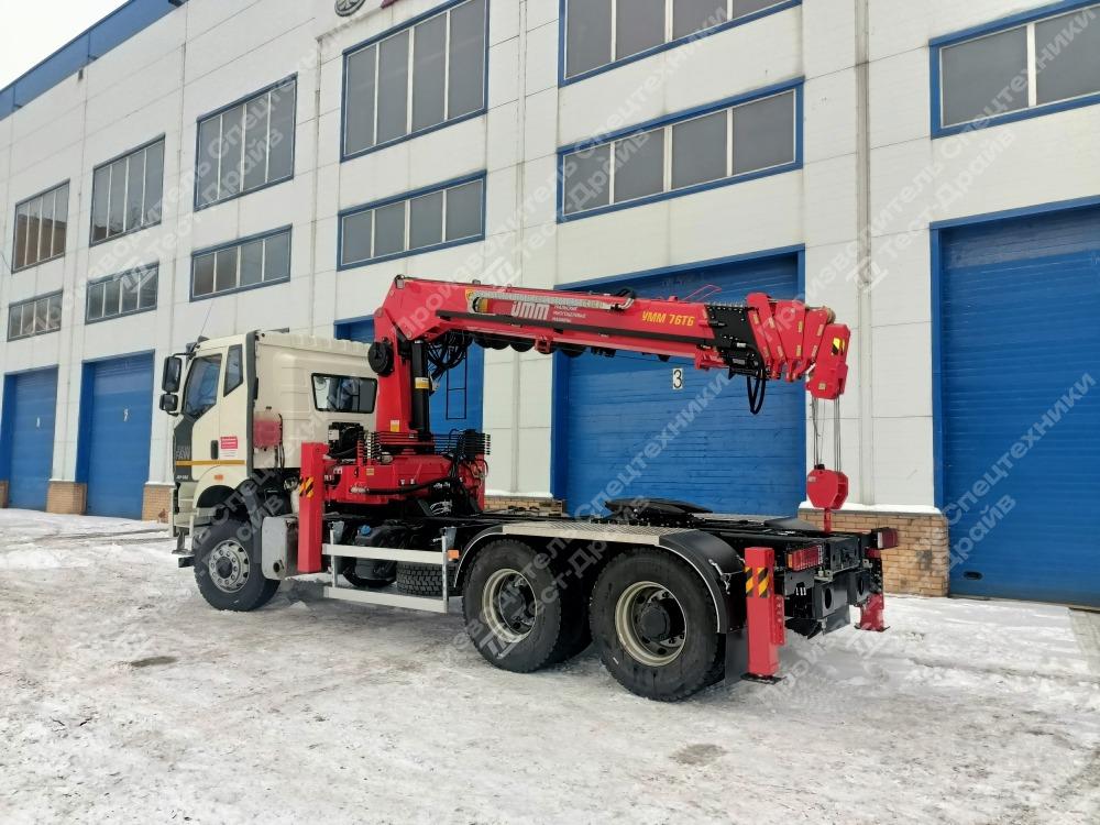 Тягач FAW CA3250 6x4 с буровым оборудованием и КМУ УММАШ 76ТБ Фото №4
