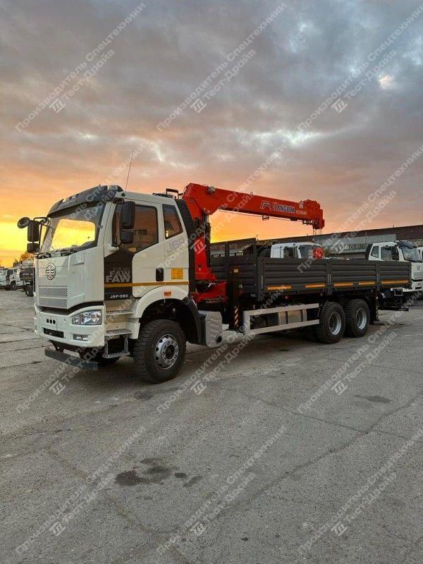 Бортовой FAW CA3250 6x4 с КМУ Kanglim KS-2056 Фото №2