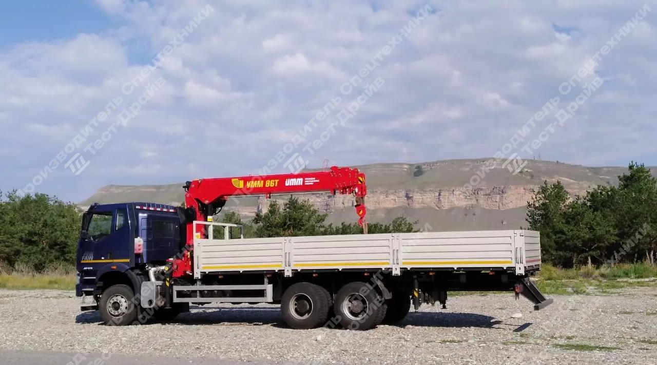 Бортовой FAW CA3250 6x4 с КМУ УММАШ 806Т Фото №2