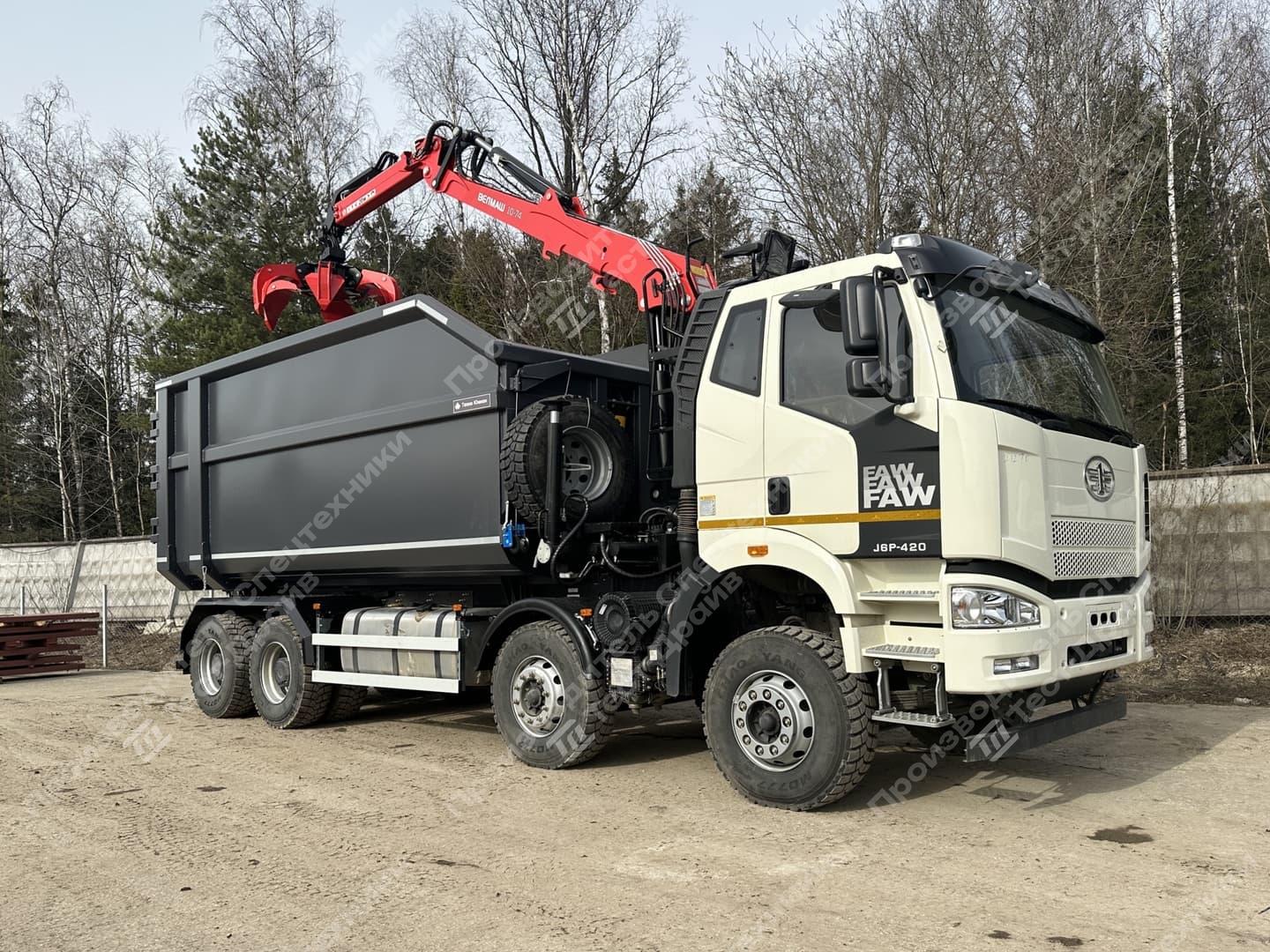 Ломовоз FAW CA3310 8x4 с ГМУ Велмаш VM10L86M Фото №3