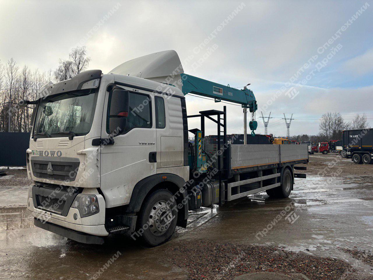 Бортовой HOWO 4x2 с КМУ HKTC HLC 8016 Фото №8