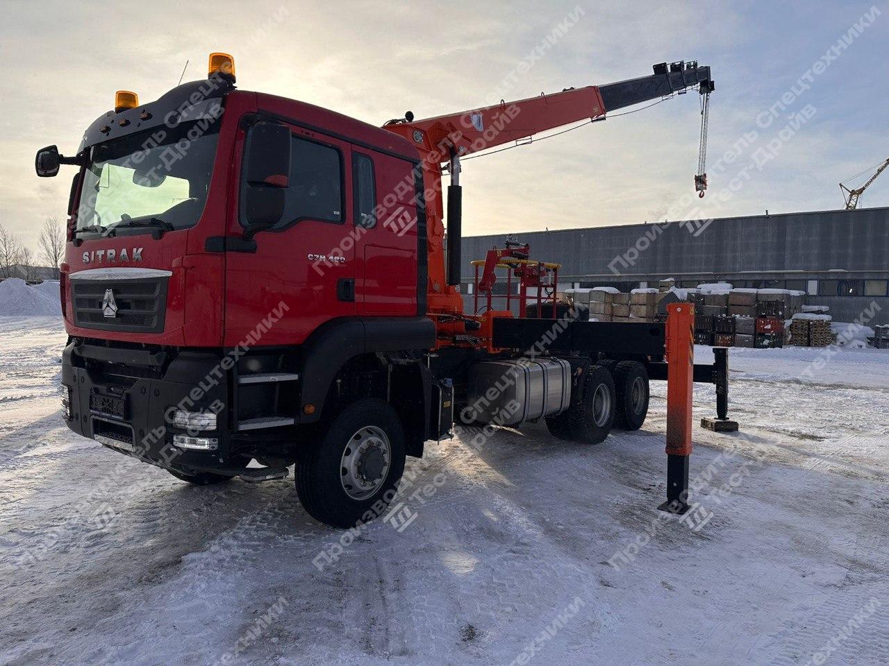 Тягач SITRAK C7H 6x4 с КМУ Hangil HGC 1235 Фото №7