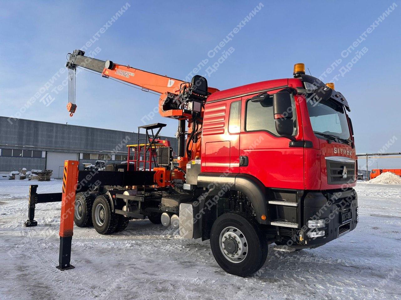 Тягач SITRAK C7H 6x4 с КМУ Hangil HGC 1235 Фото №3