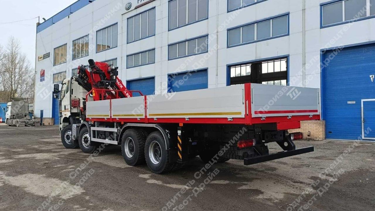 Бортовой FAW CA3250 8x4 с ГМУ SunHunk K-328-6 Фото №3