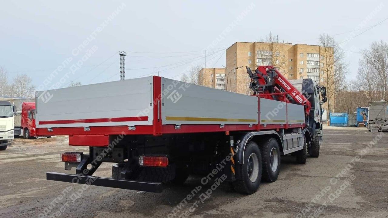 Бортовой FAW CA3250 8x4 с ГМУ SunHunk K-328-6 Фото №7