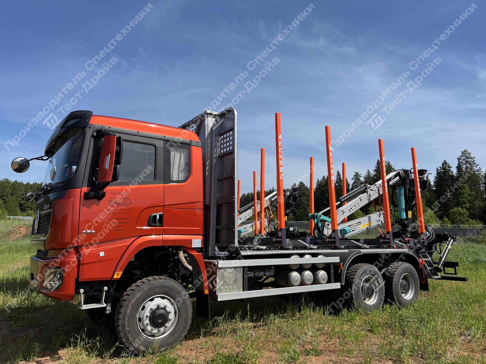 Сортиментовоз Shacman X3000 6x6 с ГМУ ICARBAZZOLI IB 120 L98 и площадкой ЛЕСОVOZ Фото №62