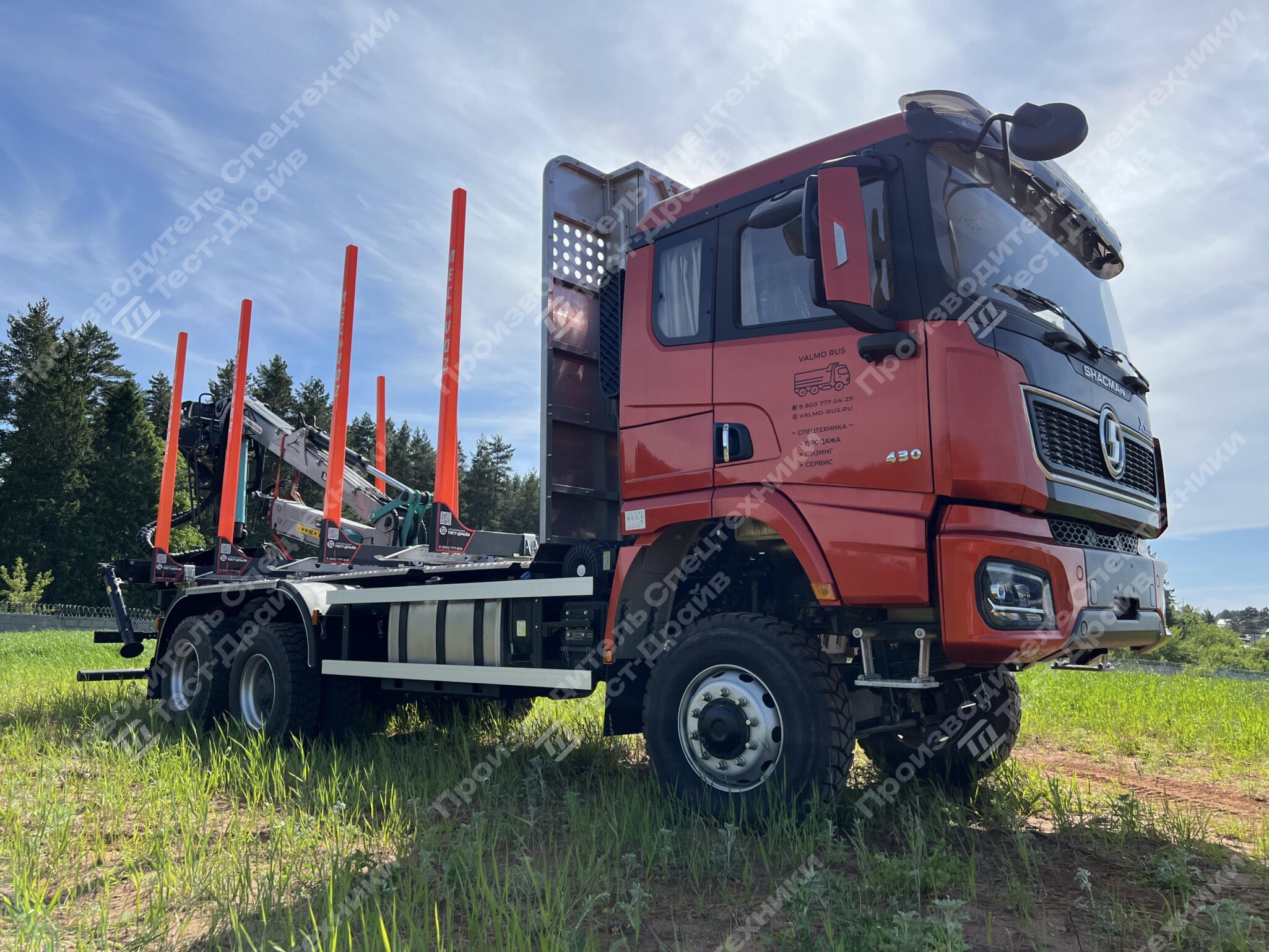 Сортиментовоз Shacman X3000 6x6 с ГМУ ICARBAZZOLI IB 120 L98 и площадкой ЛЕСОVOZ Фото №25