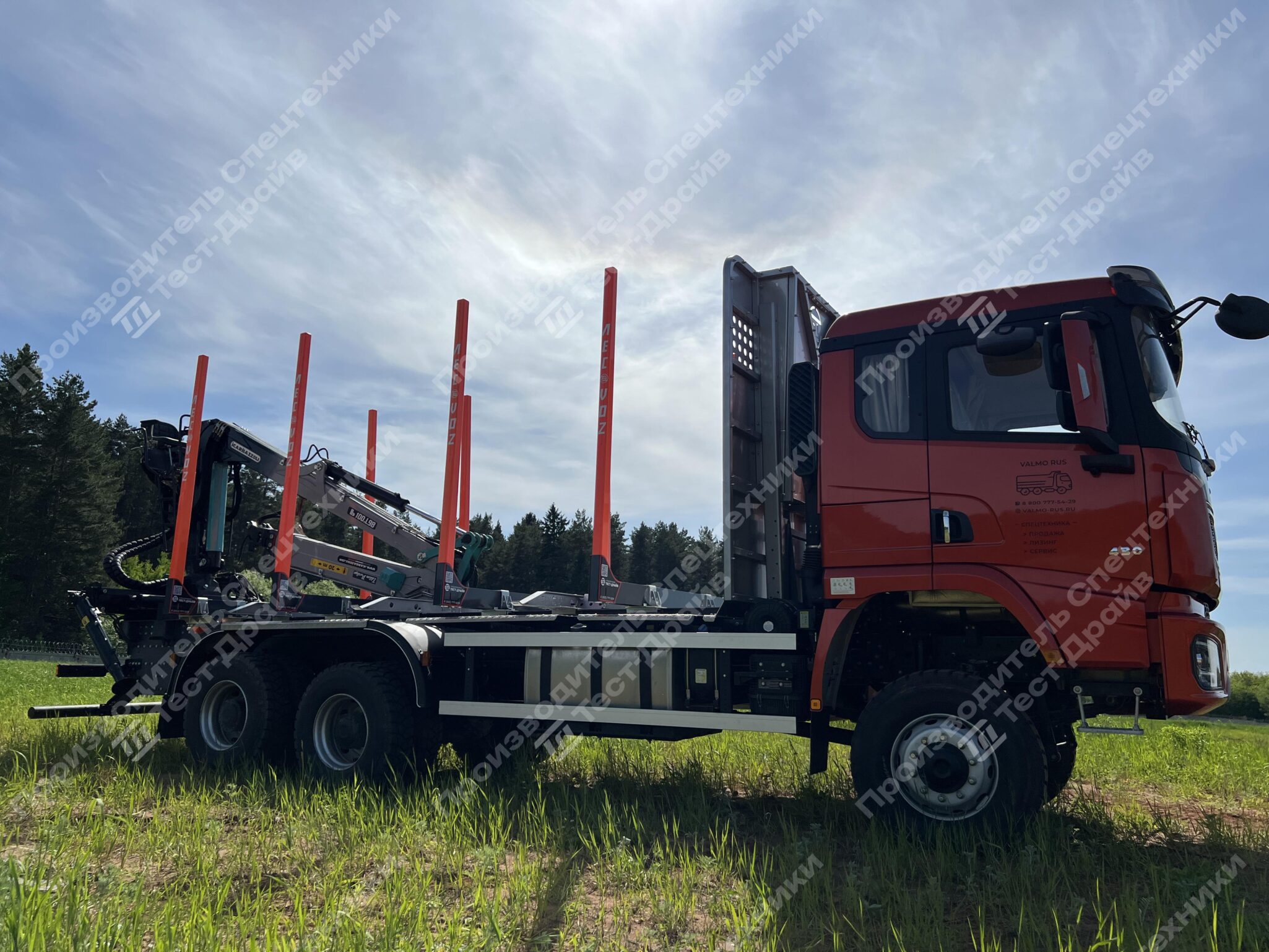 Сортиментовоз Shacman X3000 6x6 с ГМУ ICARBAZZOLI IB 120 L98 и площадкой ЛЕСОVOZ Фото №23