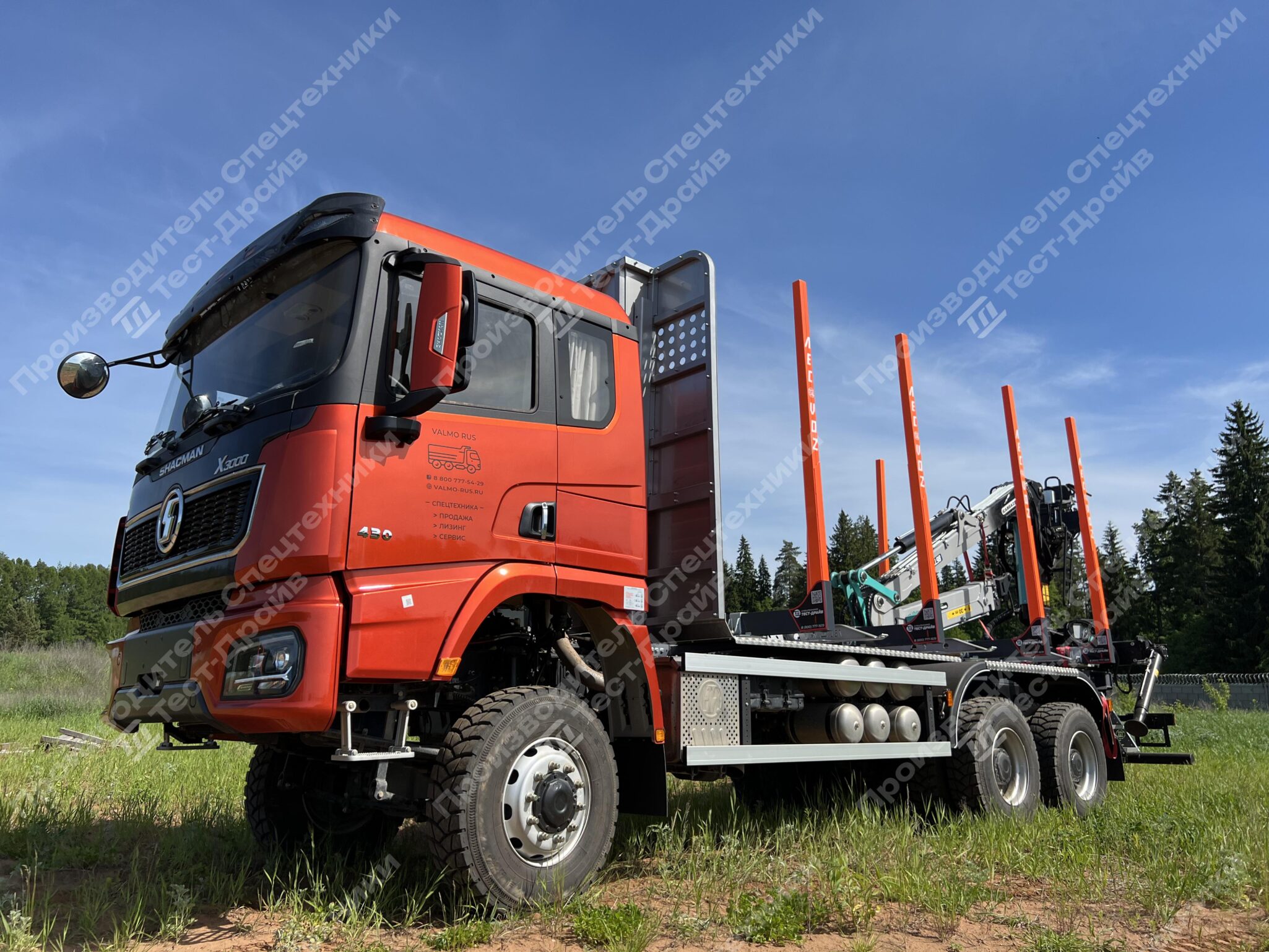 Сортиментовоз Shacman X3000 6x6 с ГМУ ICARBAZZOLI IB 120 L98 и площадкой ЛЕСОVOZ Фото №111