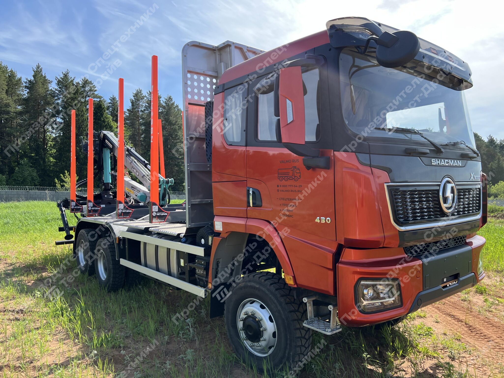 Сортиментовоз Shacman X3000 6x6 с ГМУ ICARBAZZOLI IB 120 L98 и площадкой ЛЕСОVOZ Фото №38