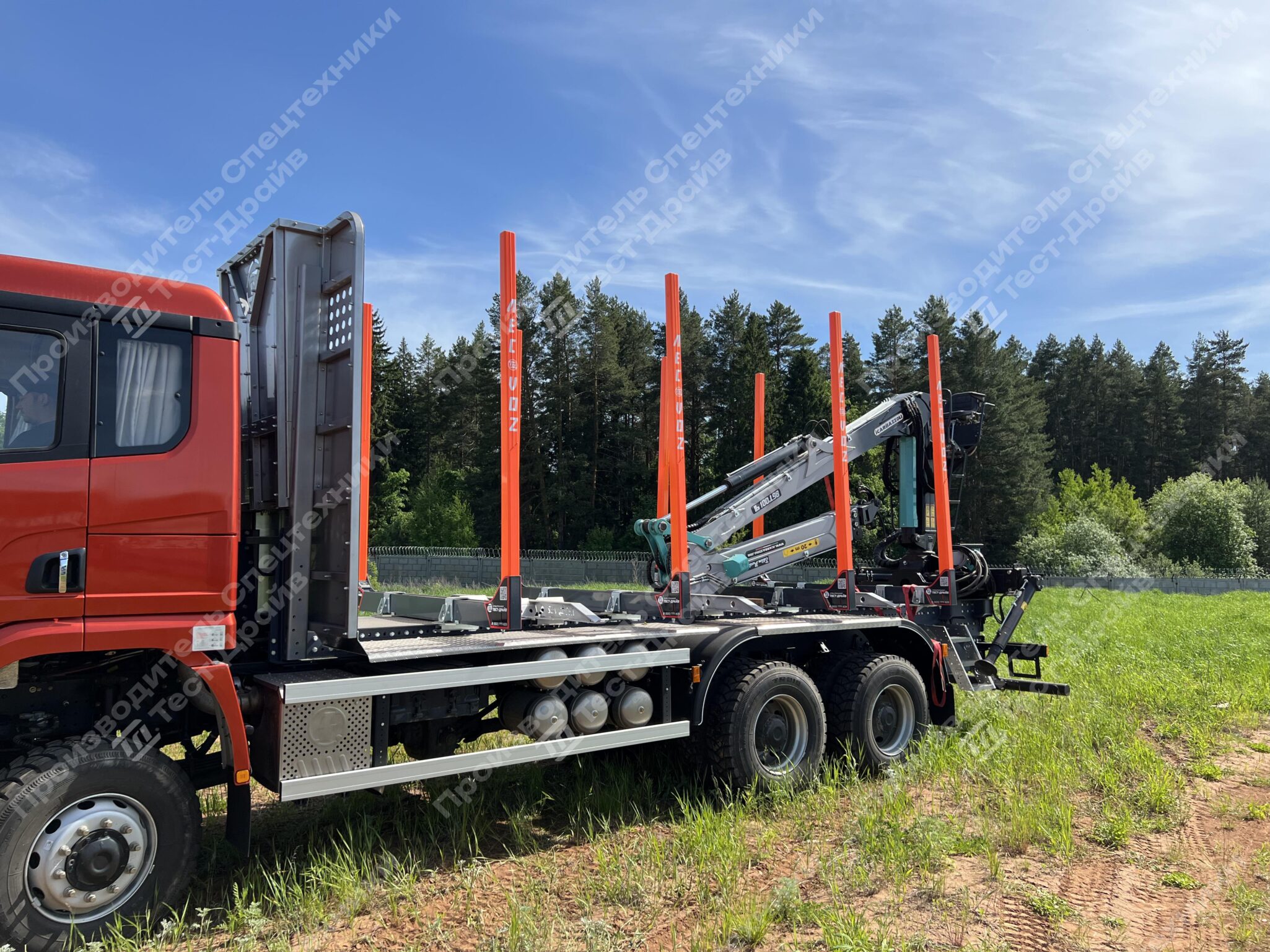 Сортиментовоз Shacman X3000 6x6 с ГМУ ICARBAZZOLI IB 120 L98 и площадкой ЛЕСОVOZ Фото №99